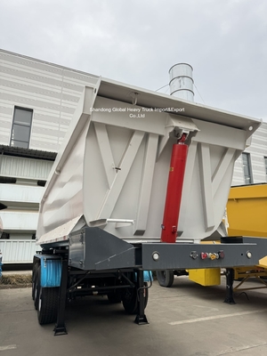 3-Axle Steel Dump Semi Trailer 95000kg Load Capacity