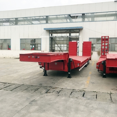 30 Ton 40FT 60 Tons Lowbed Lowboy Semi Trailer for Heavy Machinery and Oversized Cargo Transport