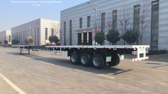 3 Axle Lowbed Semi Trailer 40FT 60T Heavy Duty for Construction