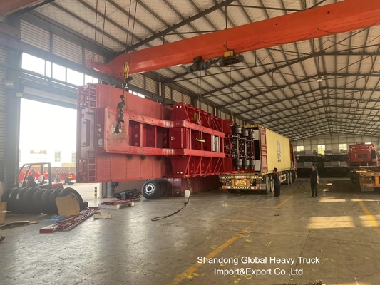 3 Axle 60t Low Loader Semi Trailer for Heavy Cargo Transport