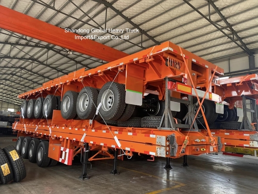 3 Axle 60t Low Loader Semi Trailer for Heavy Cargo Transport