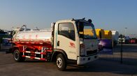 White 8 Cbm 266HP Sewage Removal Truck , HW76 Cab Sewage Suction Tanker Truck