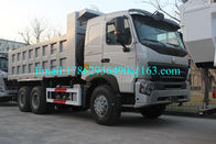 Black 371 HP 8x4 Heavy Duty Dump Truck With ZF8118 Steering Gear Box And HW76 Cab