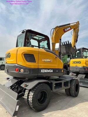 High Efficiency 7 Ton Wheel Excavator with 0.23m³ Capacity and 48 kW Engine for Earth Moving