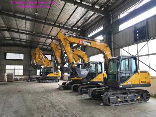 XCMG XE75D 7.5-ton Crawler Excavator with 42.4 kW Yanmar Engine and 0.3 m³ Bucket for High Efficiency Digging