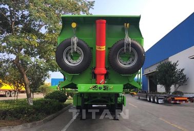 Diesel Heavy Duty Semi Trailers 4 Axle Hydraulic Dump Truck 28-48m3 40-80T