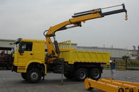 HOWO 8T 6X4  Construction Crane Truck , Hydraulic Boom Crane With 4 Booms