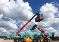 Yellow Port Handling Equipments Forklift Reach Stacker With Cummins VOLVO Diesel Engine