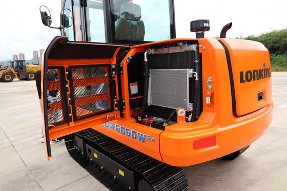 Lonking 6 Ton Hydraulic Crawler Excavator with 0.5~1.0m³ Bucket Capacity and 15.4kw/2400rpm Power
