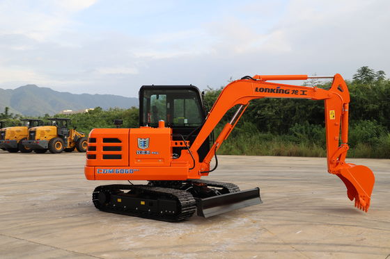 Lonking 6 Ton Hydraulic Mini Excavator with 15.4kw/2400rpm Engine and 5900*2000*2600 mm Dimensions