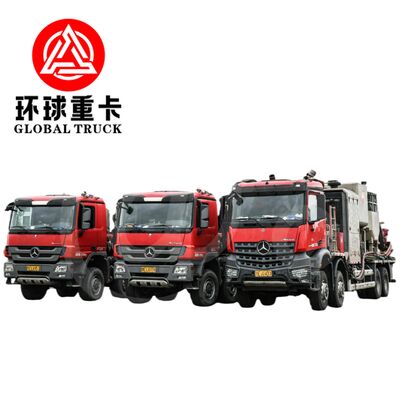 HOWO Foton Ford 8×6 Drive Wheel Euro 6 Emission Standard Fracturing Sand Tanker Truck with 1697L/Min Maximum Plunger Pump Displacement