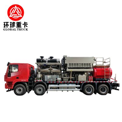 HOWO Foton Ford 8×6 Drive Wheel Euro 6 Emission Standard Fracturing Sand Tanker Truck with 1697L/Min Maximum Plunger Pump Displacement