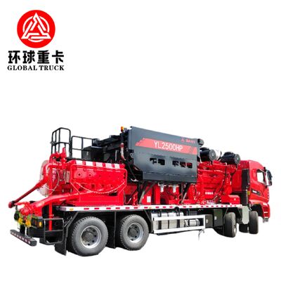 HOWO Foton Ford 8×6 Drive Wheel Euro 6 Emission Standard Fracturing Sand Tanker Truck with 1697L/Min Maximum Plunger Pump Displacement