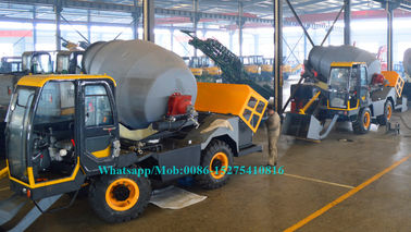 Computerized Road Construction Equipment , Small Concrete Mixer Machine All Wheel Drive