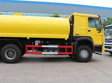 Yellow 6x4 18m3 Tanker Truck Water Sprinkler Truck With HW76 Lengthen Cab