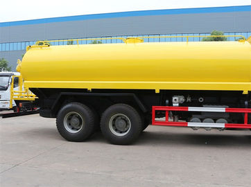 Yellow 6x4 18m3 Tanker Truck Water Sprinkler Truck With HW76 Lengthen Cab