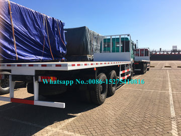 Red color Beiben 6x6 2638PZ 30Ton 380hp10 wheeler Cross country Container Flat Bed Truck adopt Germany Benz Technology