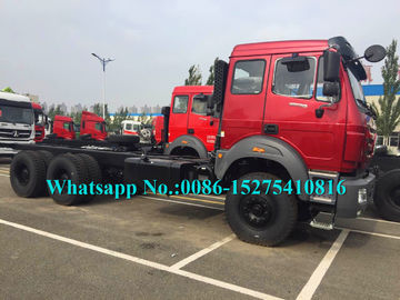 Red Military Use 6x6 Cargo Truck / Off Road Cargo Truck Adopt Benz Technology