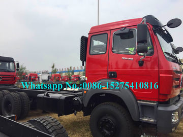 Red Military Use 6x6 Cargo Truck / Off Road Cargo Truck Adopt Benz Technology