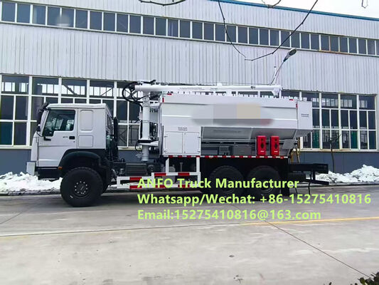 Good off-road performance 6x6 8x8 10/15/20/30T on-site mixing and charging bulk explosives ANFO Truck Emulsion Blasting service Drilling Zambia/Zimbabwe/Tanzania/Ghana/Guinea/Namibia/Guyana