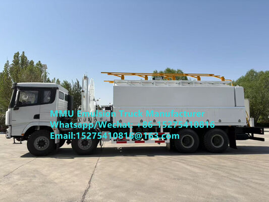 SHACMAN 30TON EMULSION LOADING TRUCK DELIVER EMULSION-BASED BULK EXPLOSIVES INTO WET OR DRY BLASTHOLES MONGOLIA, KAZAKHSTAN, UZBEKISTAN, INDONESIA, CONGO DRC, ZAMBIA, ZIMBABWE, TANZANIA,GHANA, GUINEA