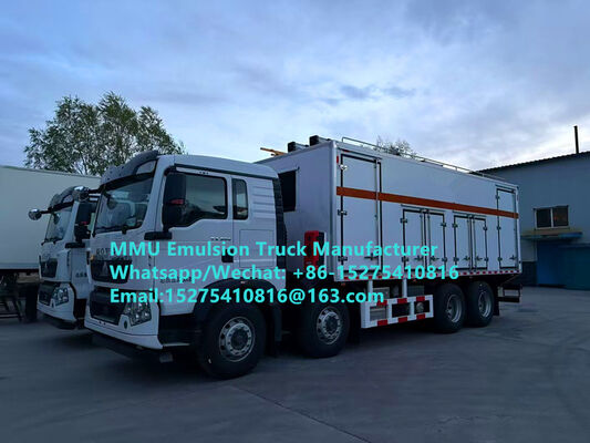 HOWO 20/25/30TON EMULSION-BASED BULK EXPLOSIVES TRUCK VEHICLE FOR WET OR DRY BLASTHOLES DELIVERING HIGH VOLUMES OF EMULSION-BASED EXPLOSIVES EFFICIENTLY AND SAFELY