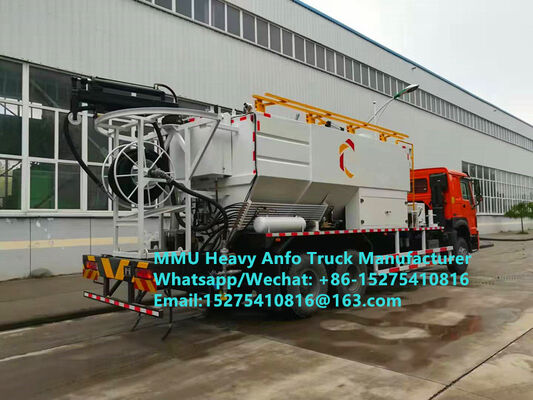On-site mixing and charging multi-functional heavy ammonium oil explosives Truck 15/20/25Ton Heavy Emulsion ANFO Truck MMU MEMU Russia/Kazakhstan/Uzbekistan/Indonesia/Guinea Mining Blasting Service