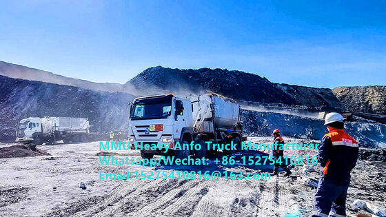 Low Price mixing and charging multi-functional heavy ammonium oil explosives Truck 15/20/25Ton Heavy Emulsion ANFO Truck Russia/Kazakhstan/Uzbekistan/Indonesia/Guinea Mining Blasting Service