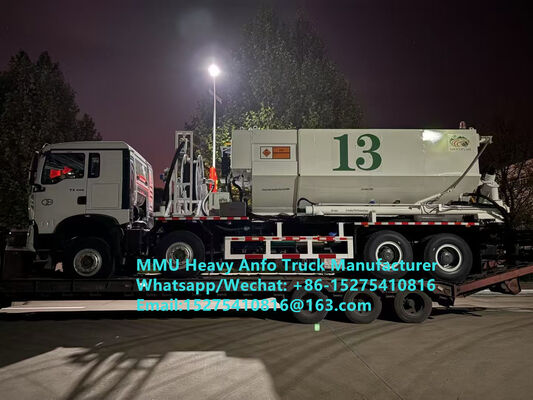 Fast delivery mixing and charging multi-functional heavy ammonium oil explosives Truck 15/20/25Ton Heavy Emulsion ANFO Truck Russia/Kazakhstan/Uzbekistan/Indonesia/Guinea Mining Blasting Service