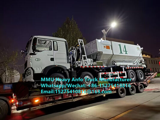 Low Price mixing and charging multi-functional heavy ammonium oil explosives Truck 15/20/25Ton Heavy Emulsion ANFO Truck Russia/Kazakhstan/Uzbekistan/Indonesia/Guinea Mining Blasting Service