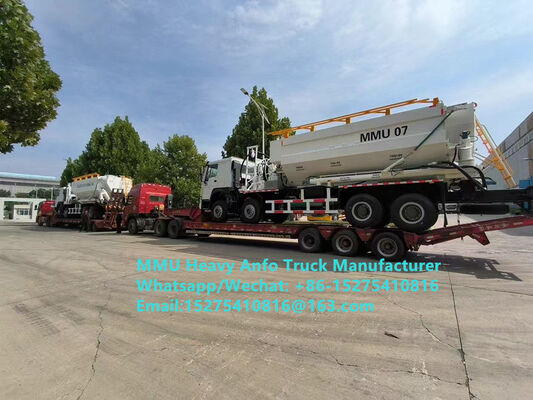 Low Price High quality mixing and charging multi-functional heavy ammonium oil explosives Truck 15/20/25Ton Heavy Emulsion ANFO Truck Zambia/Zimbabwe/Tanzania/Ghana/Guinea/Peru Mining Blasting Service