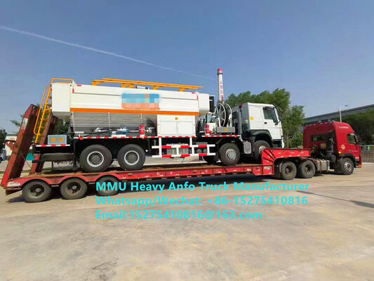high altitude cold area mixing and charging multifunctional heavy ammonium oil explosives Truck 15/20/25Ton Heavy Emulsion ANFO Truck Zambia/Zimbabwe/Tanzania/Ghana/Guinea/Peru Mining Blasting Service