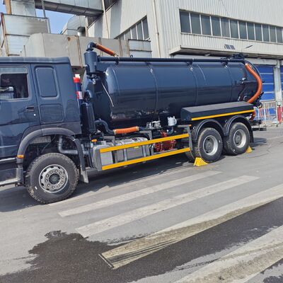 HOWO 15CBM Vacuum Sewage Suction Truck with 6*4 Drive Wheel and Diesel Fuel for Septic Tank Cleaning and Sludge Transport