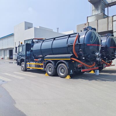 HOWO 15CBM Vacuum Sewage Suction Truck with 6*4 Drive Wheel and 251-350hp Horsepower for Septic Tank Cleaning