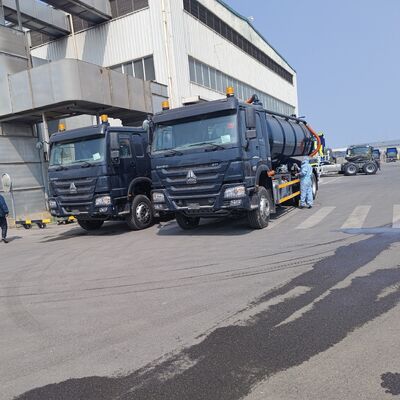 HOWO 15CBM Vacuum Sewage Suction Truck with 6*4 Drive Wheel and Diesel Fuel for Septic Tank Cleaning and Sludge Transport