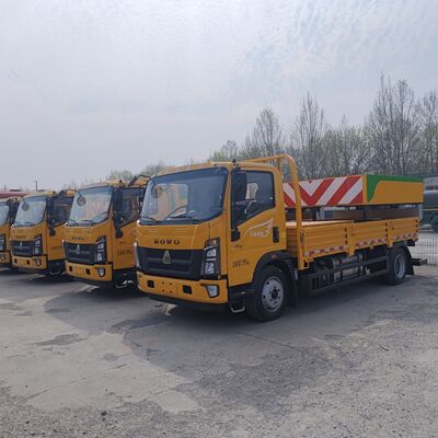 HOWO 4×2 Crash Cushion Truck with Multi-layer Steel Energy-Absorbing Structure Hydraulic Lifting System and LED Warning Lights for Highway Safety
