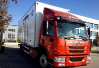 White Or Red 4x2 Small Refrigerated Trucks With Stainless Steel Cargo Material