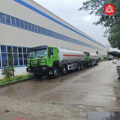 Brand New HOWO TX 8×4 Aluminum Alloy Fuel Bowser for Ghana