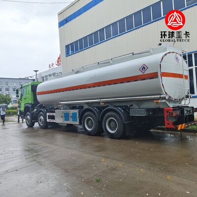 Brand New HOWO TX 8×4 Aluminum Alloy Fuel Bowser for Ghana