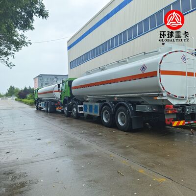 HOWO TX 8×4 Aluminum Alloy Fuel Tank Truck – SINOTRUK Fuel Bowser for Tanzania Mining and Construction