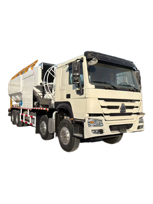 HOWO 8x4 Bulk Emulsion Explosive Mixing and Charging Truck with 350 HP Diesel Engine, 32-ton GVW and 8-23 m Telescopic Hose Arm