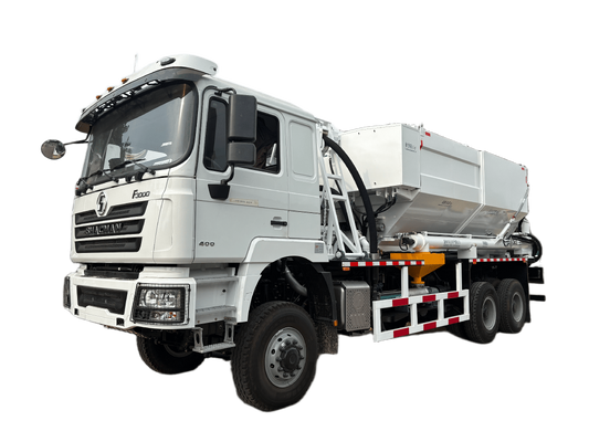 New SHACMAN 6×4 Heavy-Duty Bulk Emulsion Mixing and Charging Truck with 300 kg/min Charging Efficiency and 8-23 m Telescopic Hose Arm for Mining