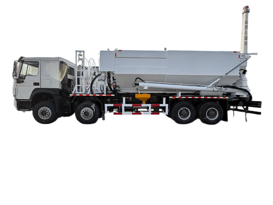 32 Ton 8×4 Bulk Emulsion Mixing and Charging Truck with 8-23 m Telescopic Hose Arm and 300 kg/min Charging Efficiency for Mining