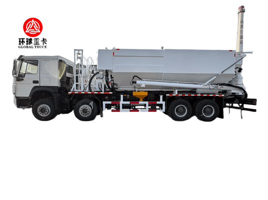 New 6×4 20m³ Bulk Emulsion Explosive Mixing and Charging Truck with 300 kg/min Charging Efficiency and 8-23 m Telescopic Hose Arm for Mining Blasting