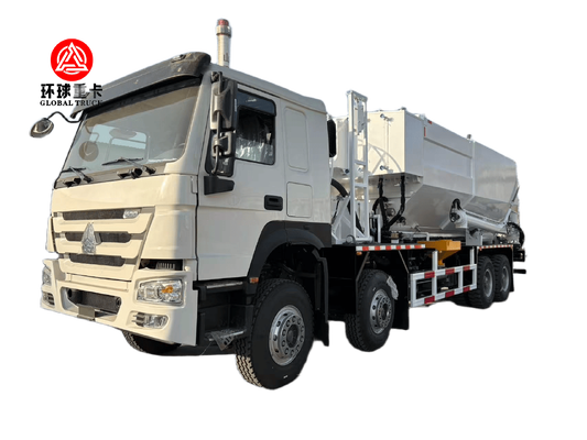 8×4 Bulk Emulsion Explosive Mixing and Charging Truck with 350 HP Diesel Engine and 8-23 m Telescopic Hose Arm for Mining