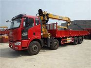 4 Axles 8x4 Truck Mounted Crane , 12 Ton Hydraulic Truck Crane