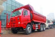 Red Color Sinotruk Howo Dump Truck 6*4 / 30 Tons Tipper Truck mining dumper