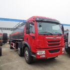 Red FAW 15000L 8×4 Hydrochloric Acid Tanker Truck Diesel Fuel Type Manual Transmission