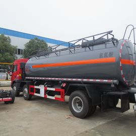 Red FAW 15000L 8×4 Hydrochloric Acid Tanker Truck Diesel Fuel Type Manual Transmission