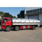 15001 - 30000L Fresh Milk Tanker Truck , FAW 15.3m3 304 Stainless Steel 6*4 Transport Truck